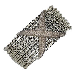 DAVID YURMAN Sterling Silver and Diamond Bracelet Vintage DAVID YURMAN Sterling Silver and Diamond Bracelet