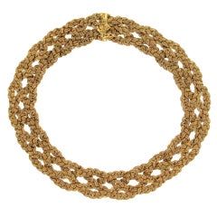 TIFFANY & COMPANY Braided Gold Necklace