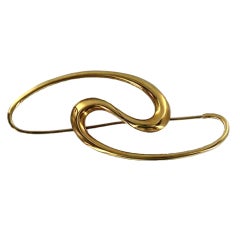 MICHAEL GOOD Gold 'Serpentine'  Brooch