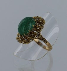 BUCCELLATI Gold and Emerald Ring