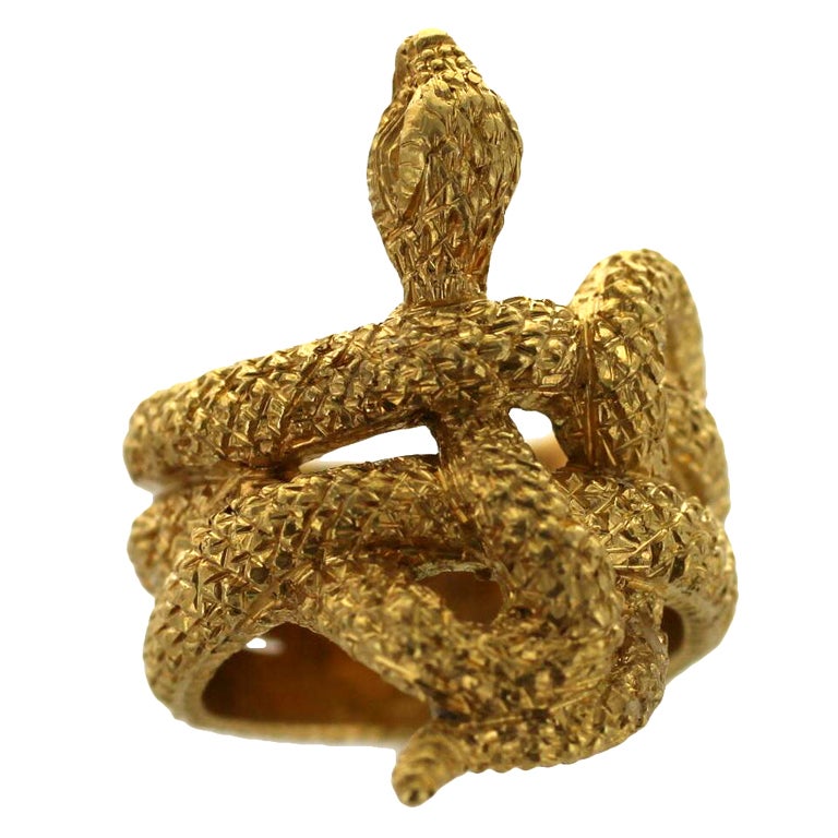 BUCCELLATI Gold Snake Ring
