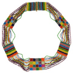 WIENER WERKSTATTE Colored Glass Beaded Necklace