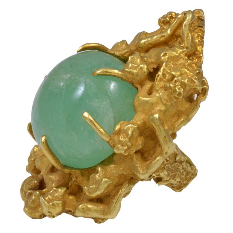 Eric de Kolb Emerald and Gold Ring