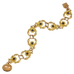 GEORG JENSEN  Gold and Sapphire Bracelet No. 172