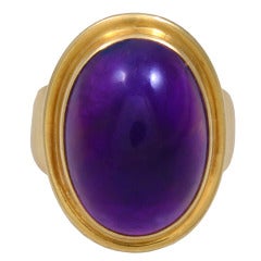 Georg Jensen Gold and Amethyst Ring