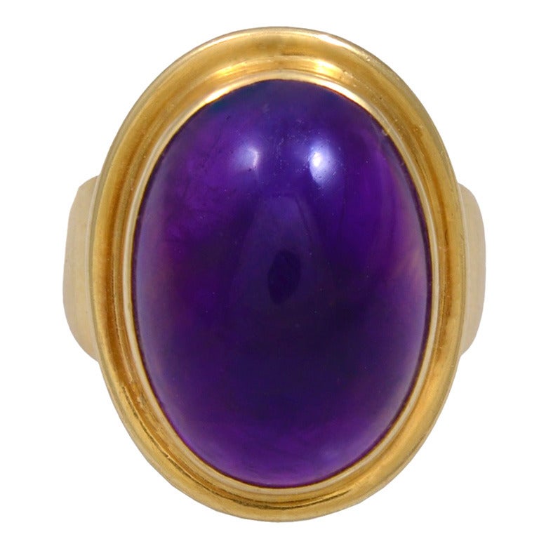 Gold- und Amethyst-Ring von Georg Jensen