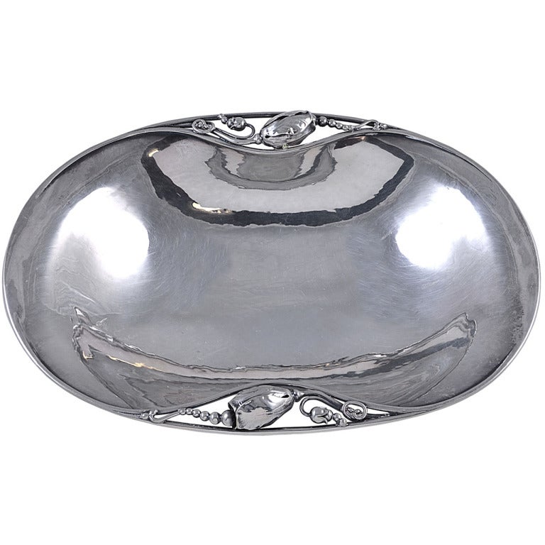 Georg Jensen Biscuit Bowl No. 2A For Sale