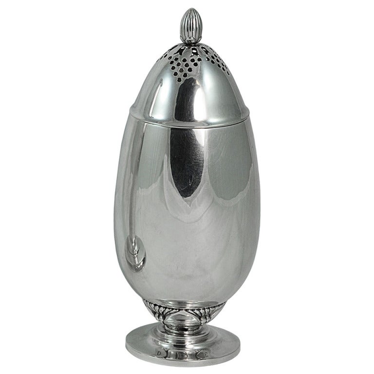 Georg Jensen Cactus Sterling Sugar Castor No. 629 For Sale