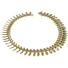 Georg Jensen Gold Necklace No. 1115 Designed by Bent Gabreilsen