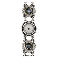 Retro Georg Jensen Lady's Sterling Silver Bracelet Watch