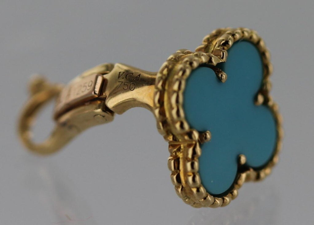 Van Cleef & Arpels Alhambra Turquoise Earclips