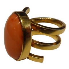 Coral Gold 'Spring' Ring