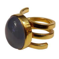Blue Chalcedony 18k Gold "Spring" Ring Blue Chalcedony 18k Gold "Spring" Ring