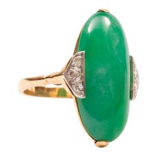 Art Deco Jade Ring