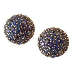 Sapphire Dome Earrings