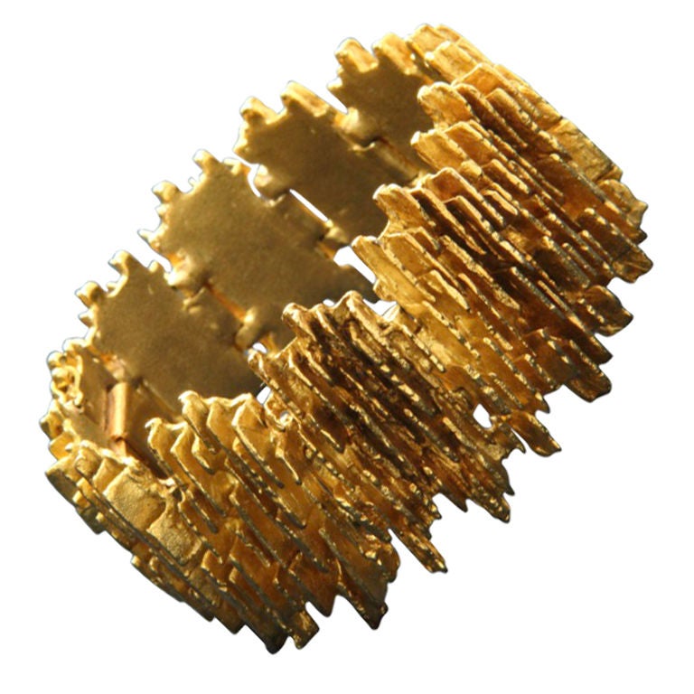 WIENER Yellow Gold Bracelet For Sale