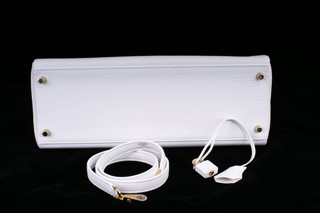 Hermes Kelly 35cm White Togo with Gold Hardware 1