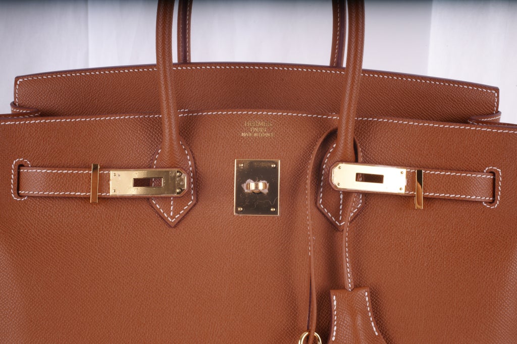 HERMES BIRKIN BAG 35CM GOLD WITH GOLD EPSOM KILLER at 1stdibs
