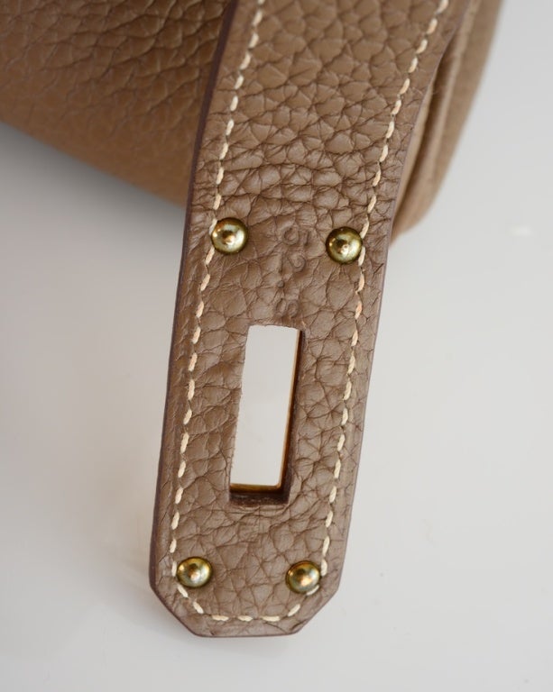 HERMES KELLY BAG JPG SHOULDER ETOUPE WITH GOLD HARDWARE 42CM 2