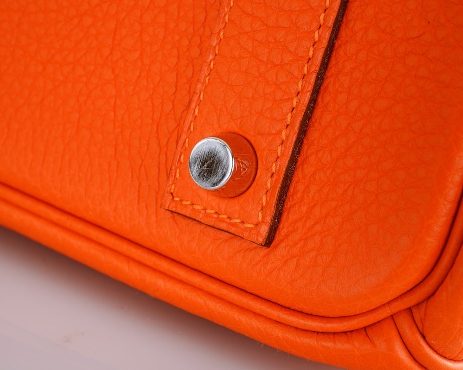 HERMES BIRKIN BAG 40CM ORANGE TOGO PHW HAMPTONS MUST HAVE 7