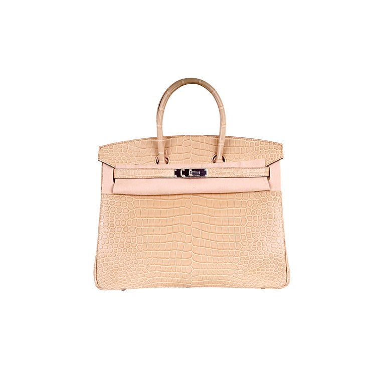 HERMES BIRKIN BAG 35cm POUSSIERE MATTE CROCODILE POROSUS