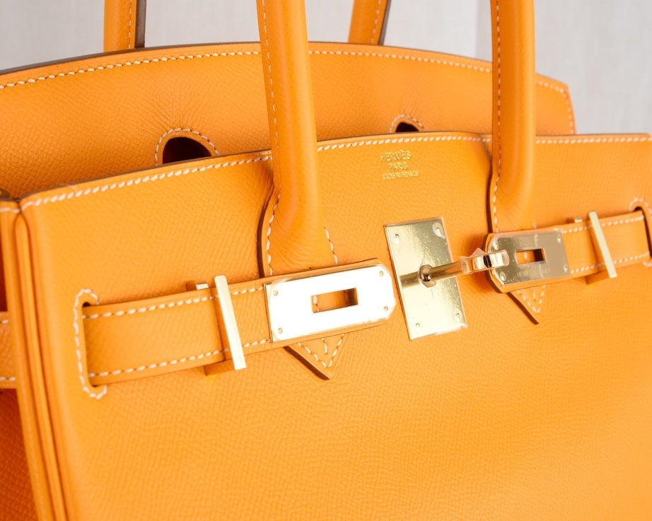 HERMES BIRKIN BAG JAUNE D'OR PERMABRASS HW W/ KELLY WALLET 4