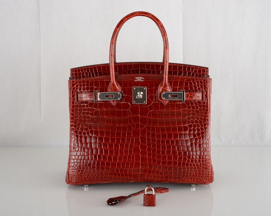 Women's HERMES BIRKIN BAG 30cm CROCODILE ROUGE H POROSUS STUNNIING