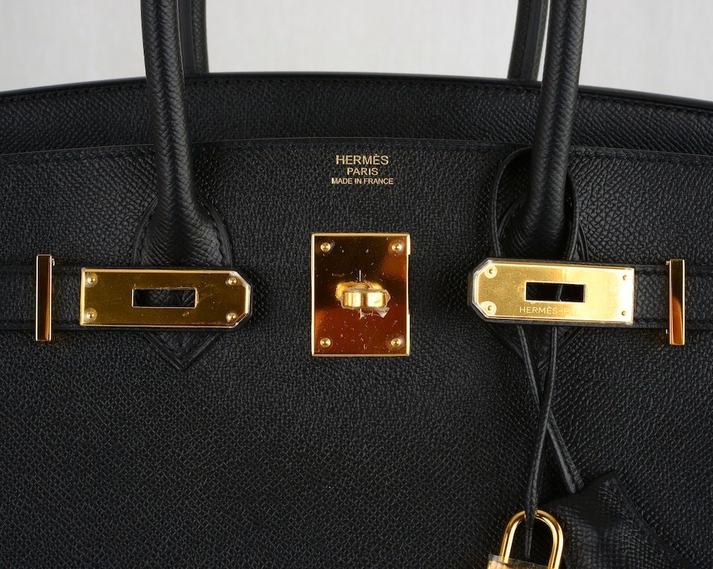 HERMES BIRKIN BAG 30CM BLACK EPSOM WITH GOLD HARDWARE GORGEOUS 6