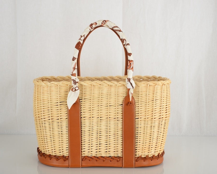 HERMES LIMITED EDITION GARDEN PARTY TOTE WITH BARENIA LEATHER 7