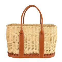 HERMES LIMITED EDITION GARDEN PARTY TOTE WITH BARENIA LEATHER