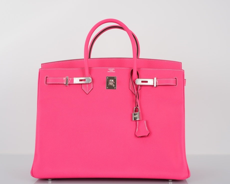 HERMES BIRKIN BAG 40CM ROSE TYRIEN EPSOM INSANITY!!

As always, another one of my fab finds,  Hermes 40cm BIRKIN IN THE GORGEOUS COLOR ROSE TYRIEN! THIS IS MY FAVORITE COLOR IN A SZ 40!! In beautiful EPSOM leather with palladium hardware. This bag
