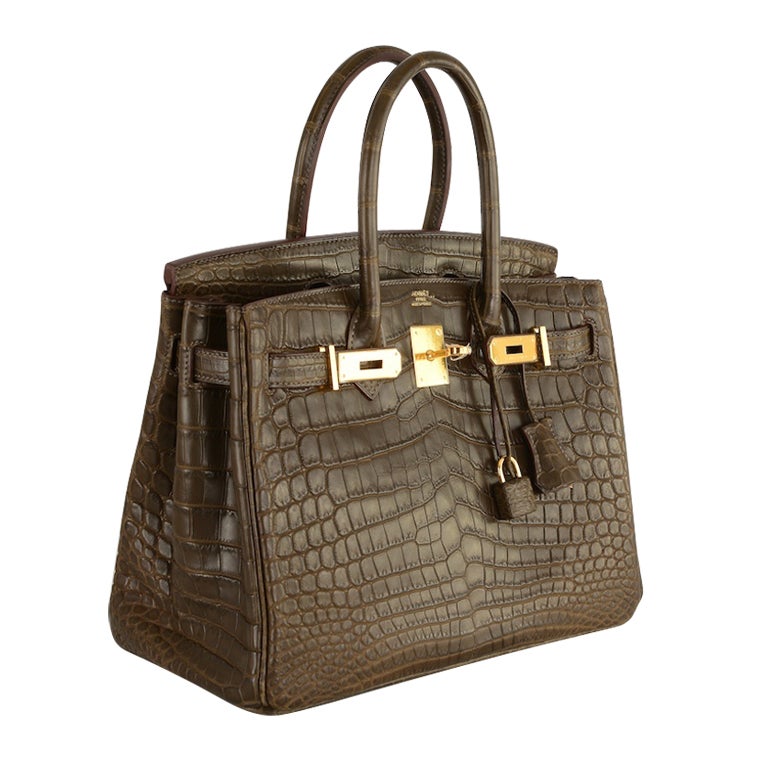 Hermès Birkin 30 Gris Elephant Matte Alligator Bag