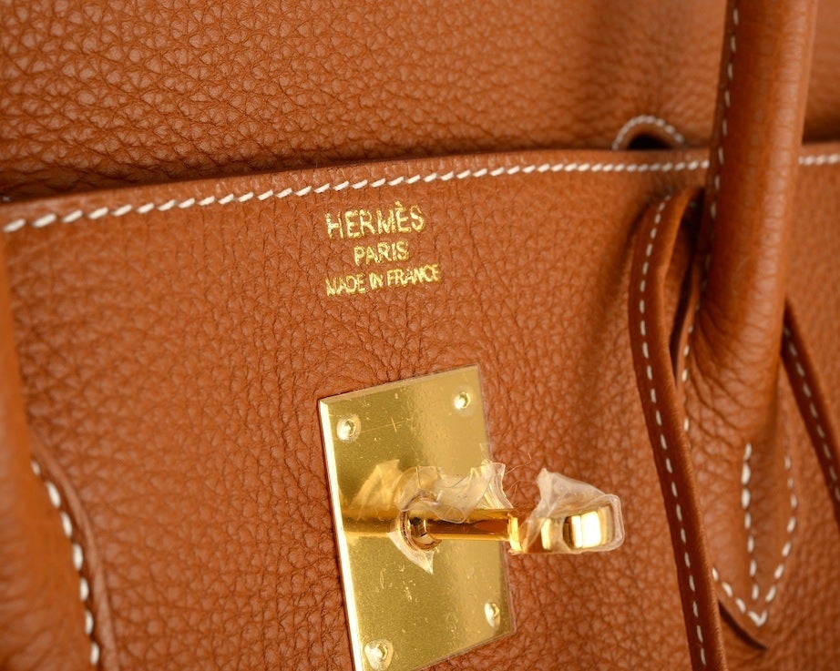 Gorgeous Hermes Birkin Bag Gold Togo 40cm With Gold Hardware In New Condition In NYC Tri-State/Miami, NY