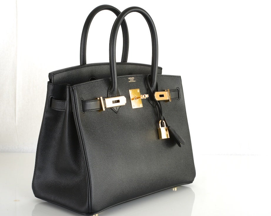 THE BEST HERMES BIRKIN BAG 30CM BLACK EPSOM WITH GOLD HARDWARE at ...