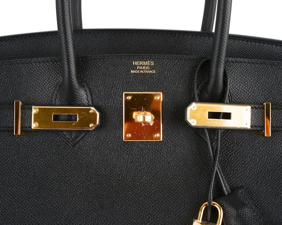 THE BEST HERMES BIRKIN BAG 30CM BLACK EPSOM WITH GOLD HARDWARE 5