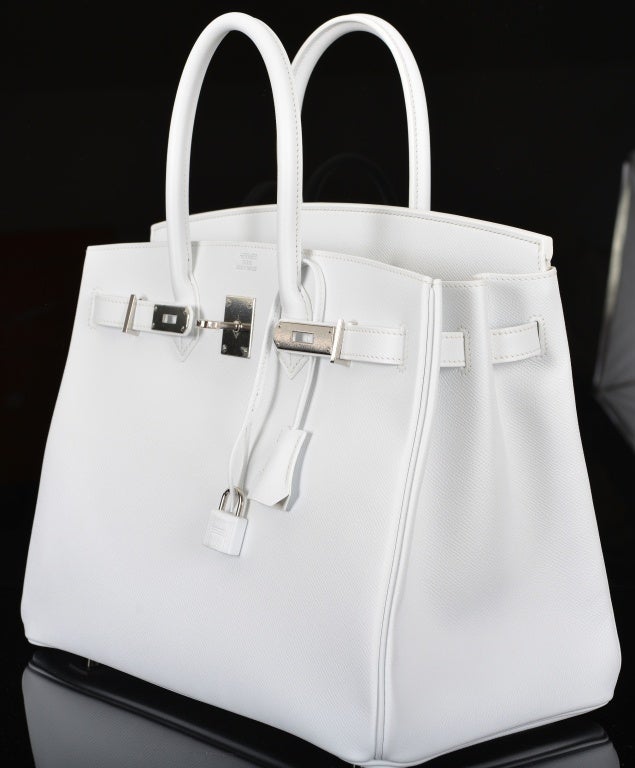 HERMES BIRKIN BAG 35CM WHITE EPSOM PALLADIUM HARDWARE 1