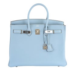 hermes birkin blue lin