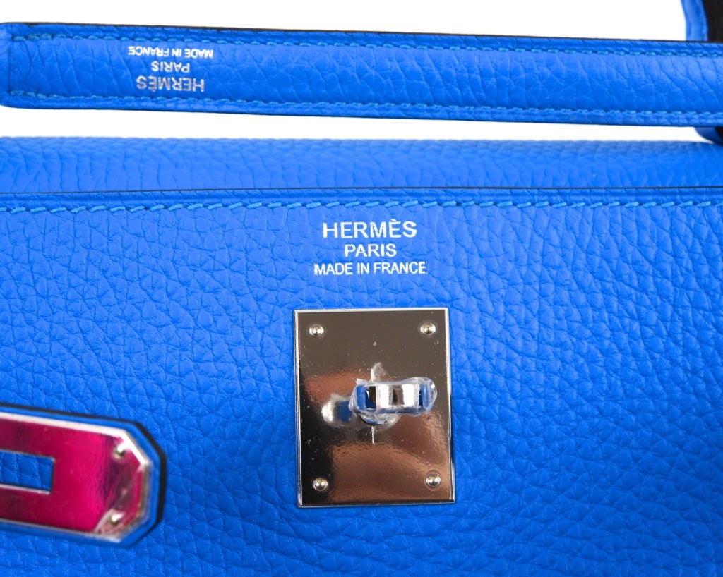 NEW COLOR HERMES KELLY BAG 35CM BLUE HYDRA THE MOST INTENSE BLUE 1