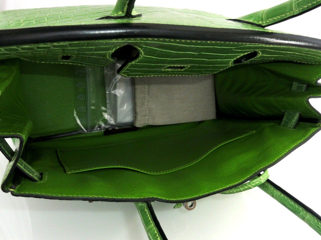 Hermes Birkin Bag 30cm New Color Menthe Mint Crocodile Porosus 3