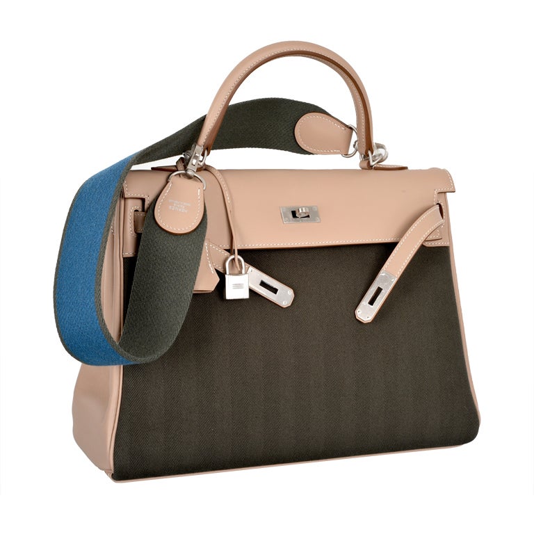 HERMES KELLY BAG 35CM AMAZONE 35CM ARGILE WITH BRUSHED PALLADIUM at 1stDibs