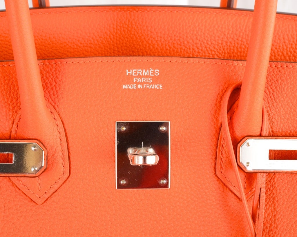 Hermes Birkin Bag 35Cm Hot Orange Palladium Hardware 4