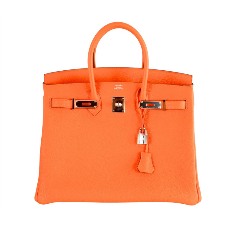 Hermes Birkin Bag 35Cm Hot Orange Palladium Hardware