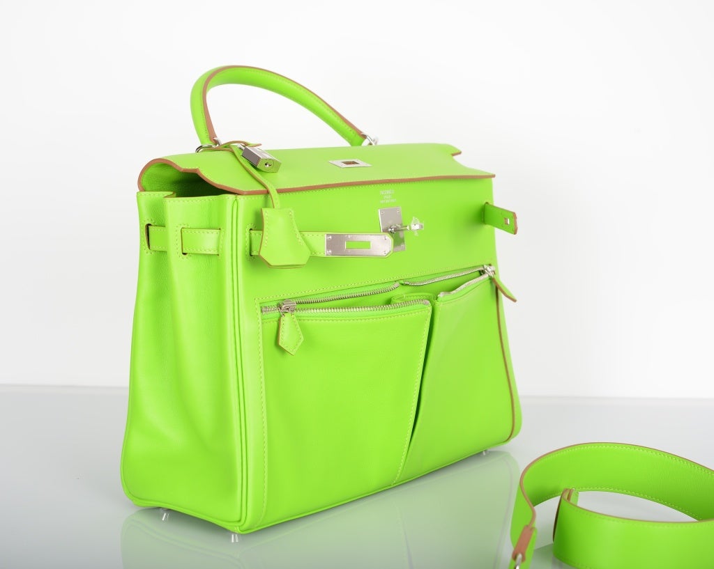 INSANE NEW COLOR HERMES KELLY 32CM LAKIS IN GRANNY STUNNING at 1stdibs INSANE NEW COLOR HERMES KELLY 32CM LAKIS IN GRANNY STUNNING at 1stdibs