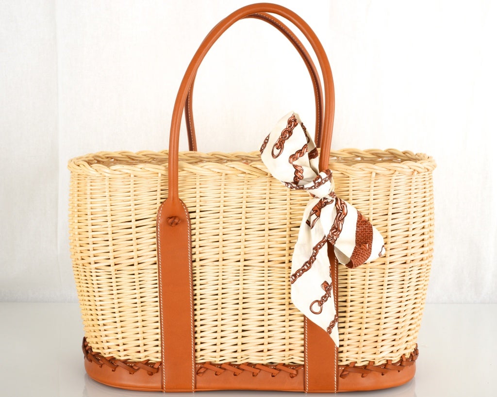 Limited Edition * HERMES GARDEN PARTY OCIER TOTE BARENIA LEATHER 5