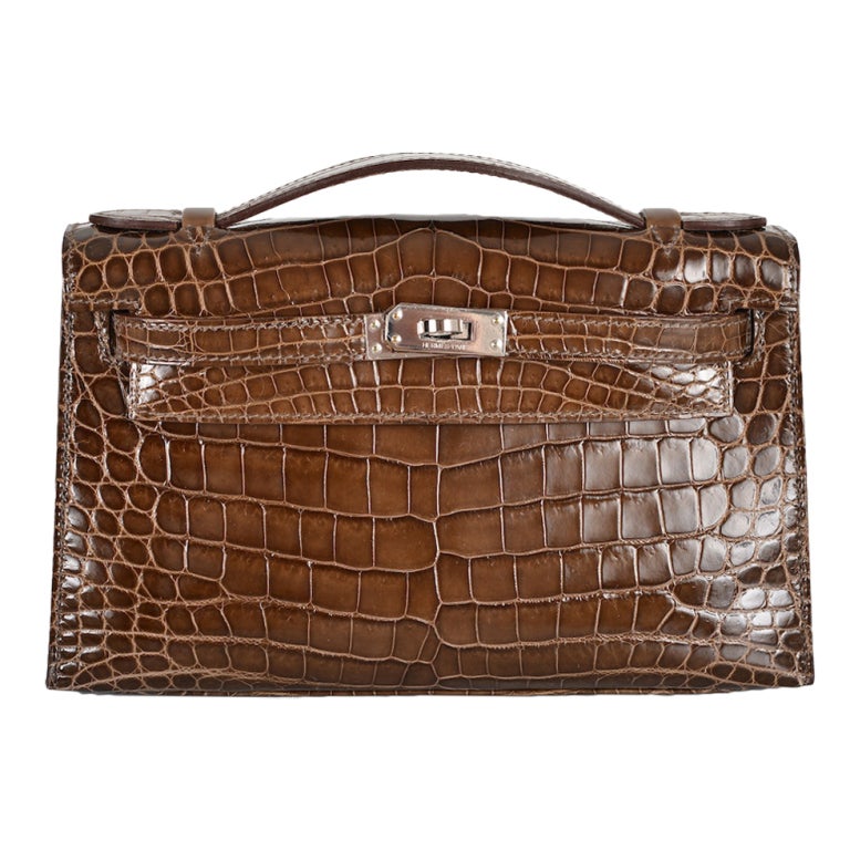 HERMES Kelly Pochette  Bags, Crocodile bags, Hermes kelly