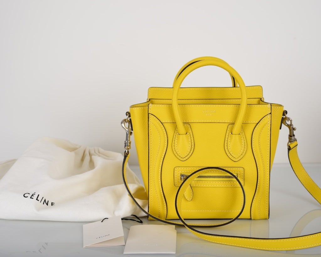 Celine Nano Fluo Yellow Citron Luggage 2