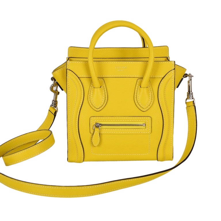 Celine Nano Fluo Yellow Citron Luggage