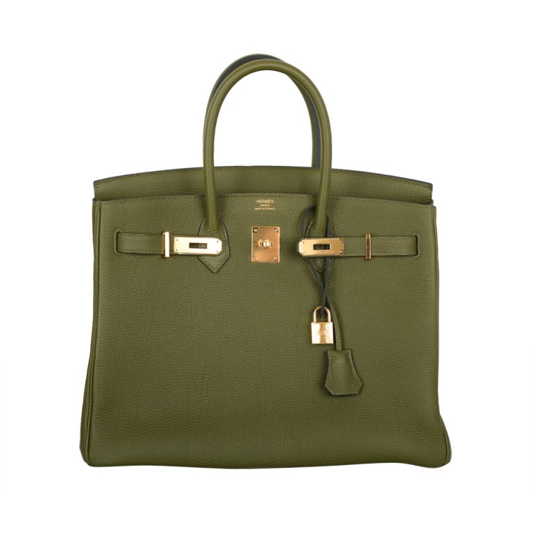 Love This New Color! HERMES BIRKIN BAG 35CM CANOPEE GOLD HW