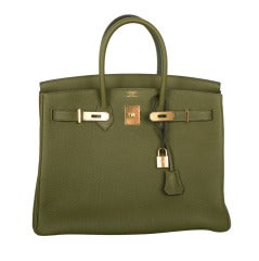 Love This New Color! Hermes Birkin Bag 35cm Canopee Gold Hw