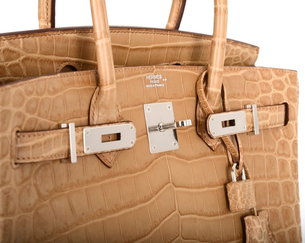 Women's HERMES BIRKIN BAG 30cm POUSSIERE MATTE NILO CROCODILE MY FAVE